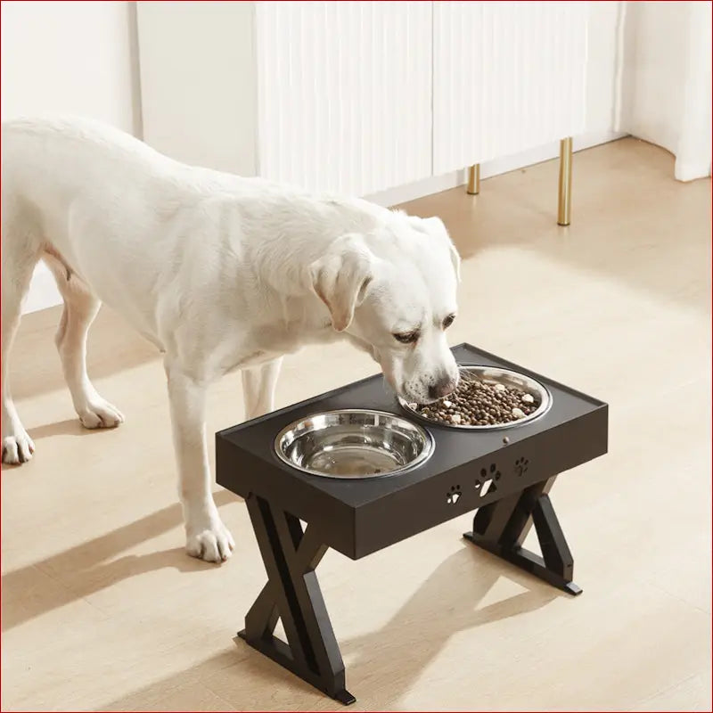 Pet feeder stainless steel folding bowl- Black 