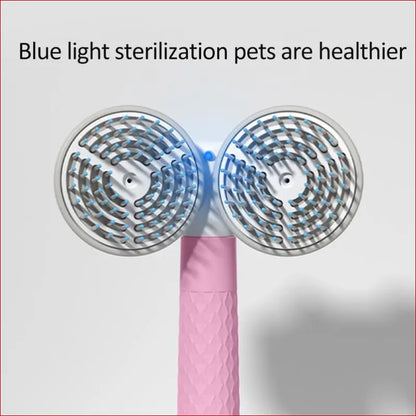 Pet Brush. Double-headed pet brush. One-button self-cleaning. - Happy Pets