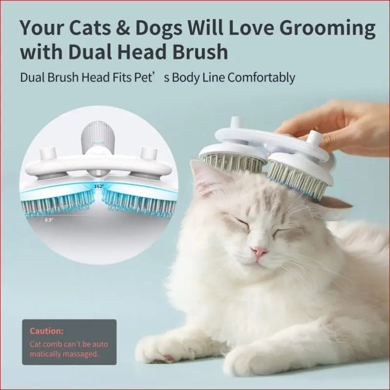 Pet brush double-headed/ one-button self cleaning/ pet hair