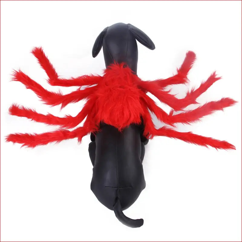 Pet cat dog halloween creative spider costume - Red / L -