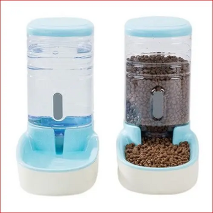 Automatic Pet Feeder and Drinking Fountain. Pet Feeding. - Happy Pets