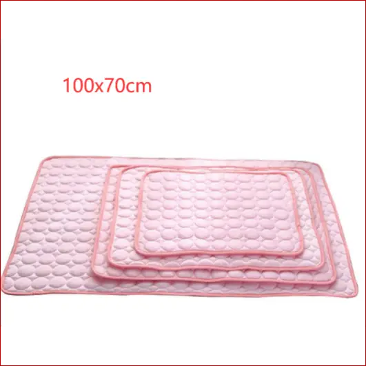 Pet dog cat ice pad for cooling in summer - Pink / 102x70cm