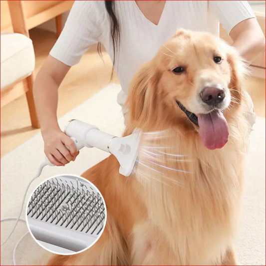 2-in-1 Pet Hair Dryer and Grooming Comb for Cats and Dogs. - Happy Pets