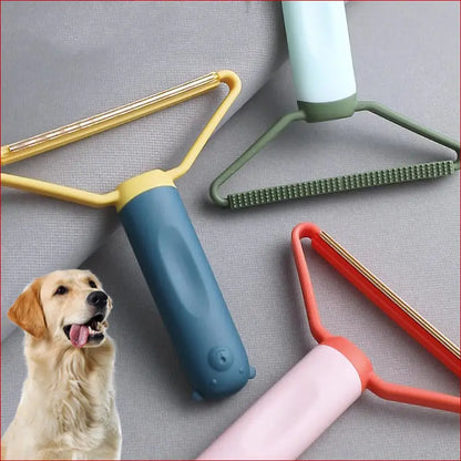 Double-Sided Pet Hair Remover & Comb – For Sofa, Clothes, Pets, and Lint Cleaning. - Happy Pets