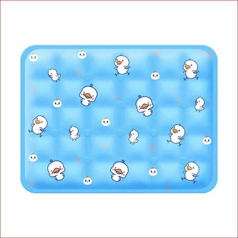 Pet ice pad gel -non-toxic cooling - Blue Peace Duck / L -