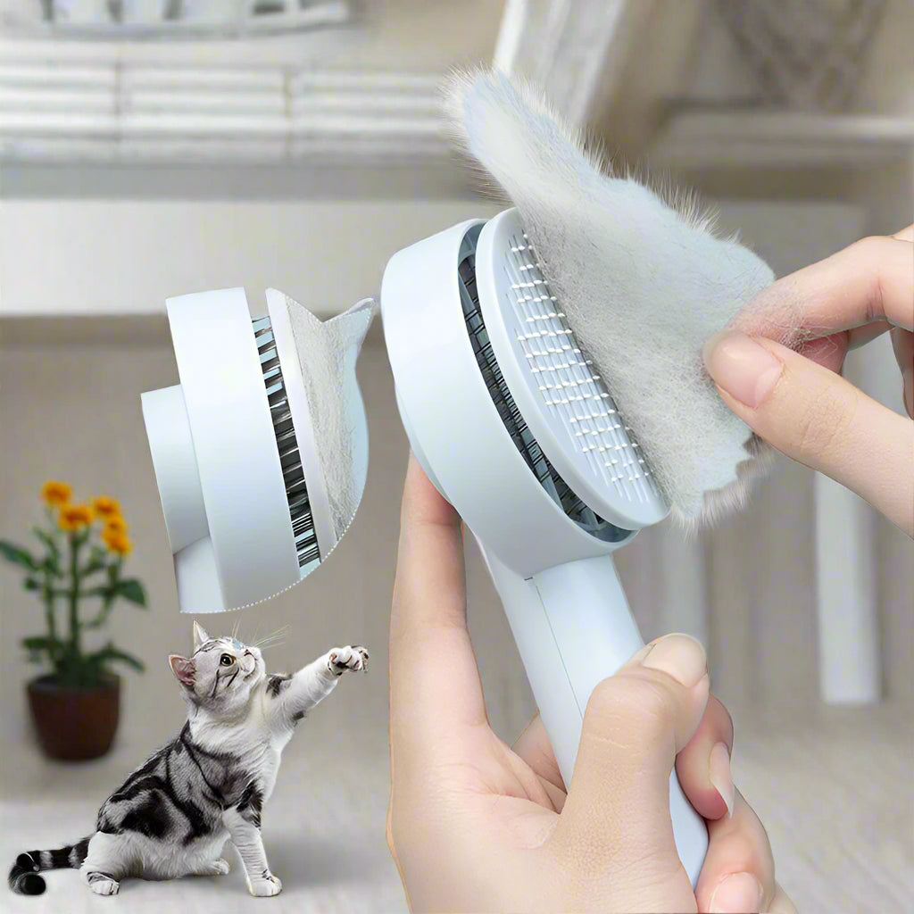 Pet Needle Comb Hair Remover Brush for Dogs and Cats – Self-Cleaning Grooming Tool cover image