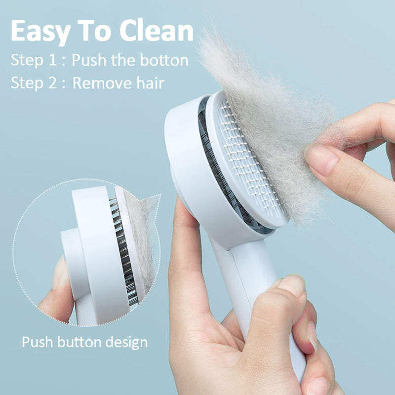 Pet Needle Comb Hair Remover Brush for Dogs and Cats – Self-Cleaning Grooming Tool easy to clean