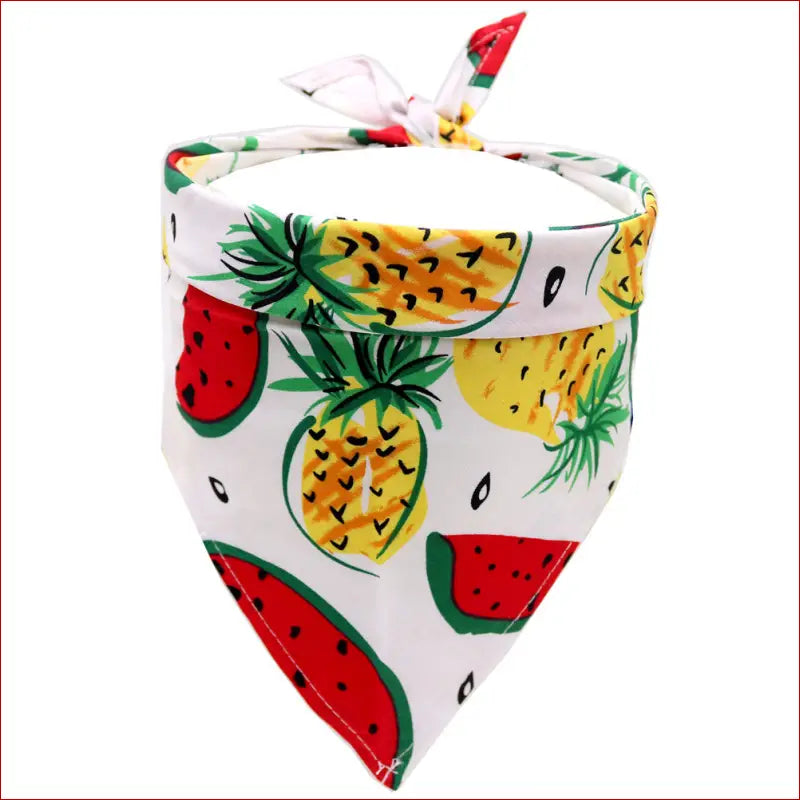 Pet saliva towel - White big pineapple / M - pet clothes