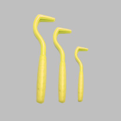 Pet Tick Remover Hook in yellow color, ideal for safe and painless tick removal from your dog