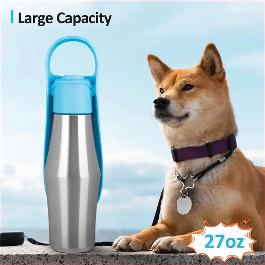 Pet travel cup-portable dog water bottle-happy pets - pet