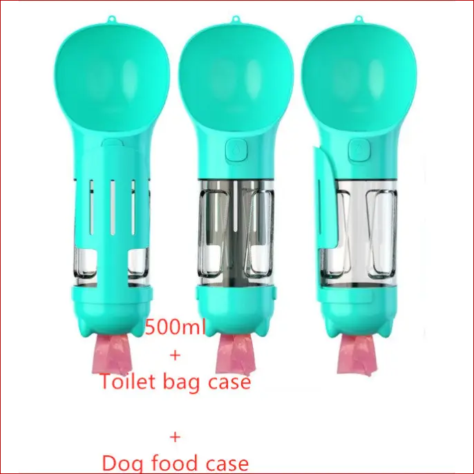 Pet water bottle -feeder bowl -garbage bag storage portable