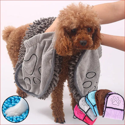 Super Absorbent Microfiber Pet Towels - Quick-Drying Wipes. - Happy Pets