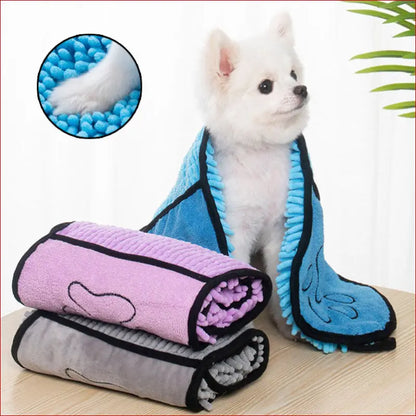 Super Absorbent Microfiber Pet Towels - Quick-Drying Wipes. - Happy Pets