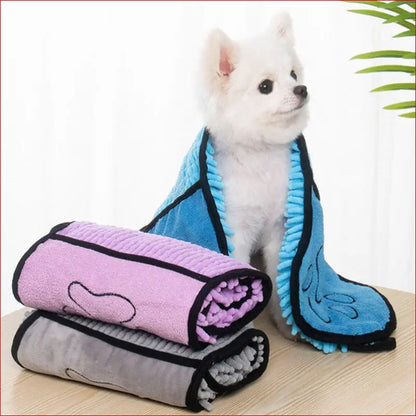 Super Absorbent Microfiber Pet Towels - Quick-Drying Wipes. - Happy Pets