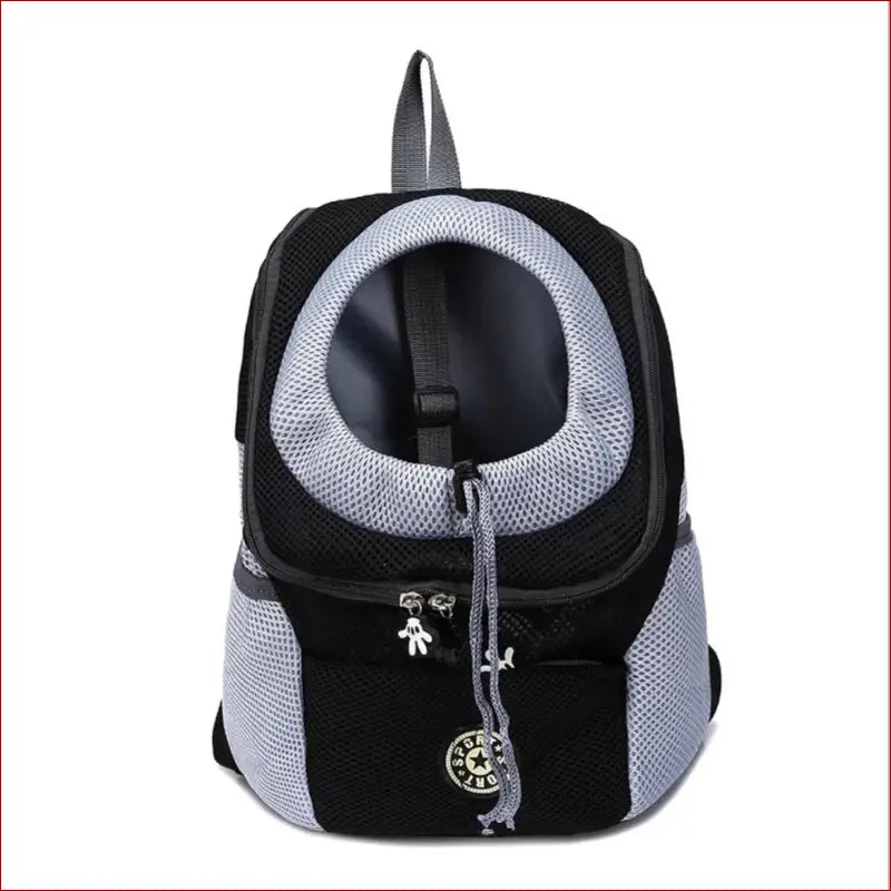 Portable travel outdoor pet carrier bag - Black / L -