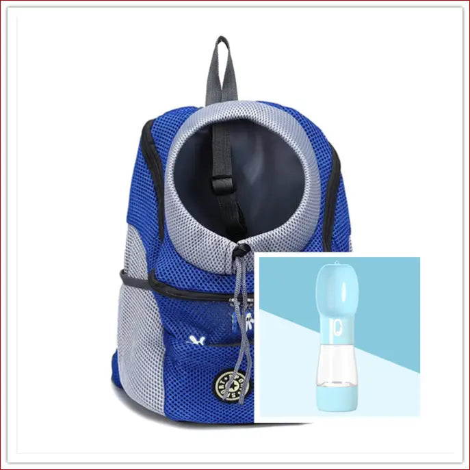 Portable travel outdoor pet carrier bag - Blue blue / L -