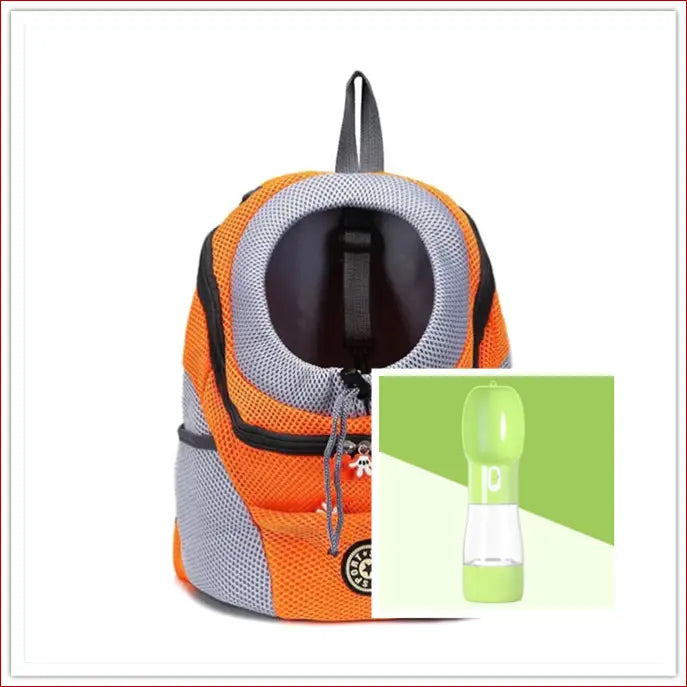 Portable travel outdoor pet carrier bag - Orange green / L -